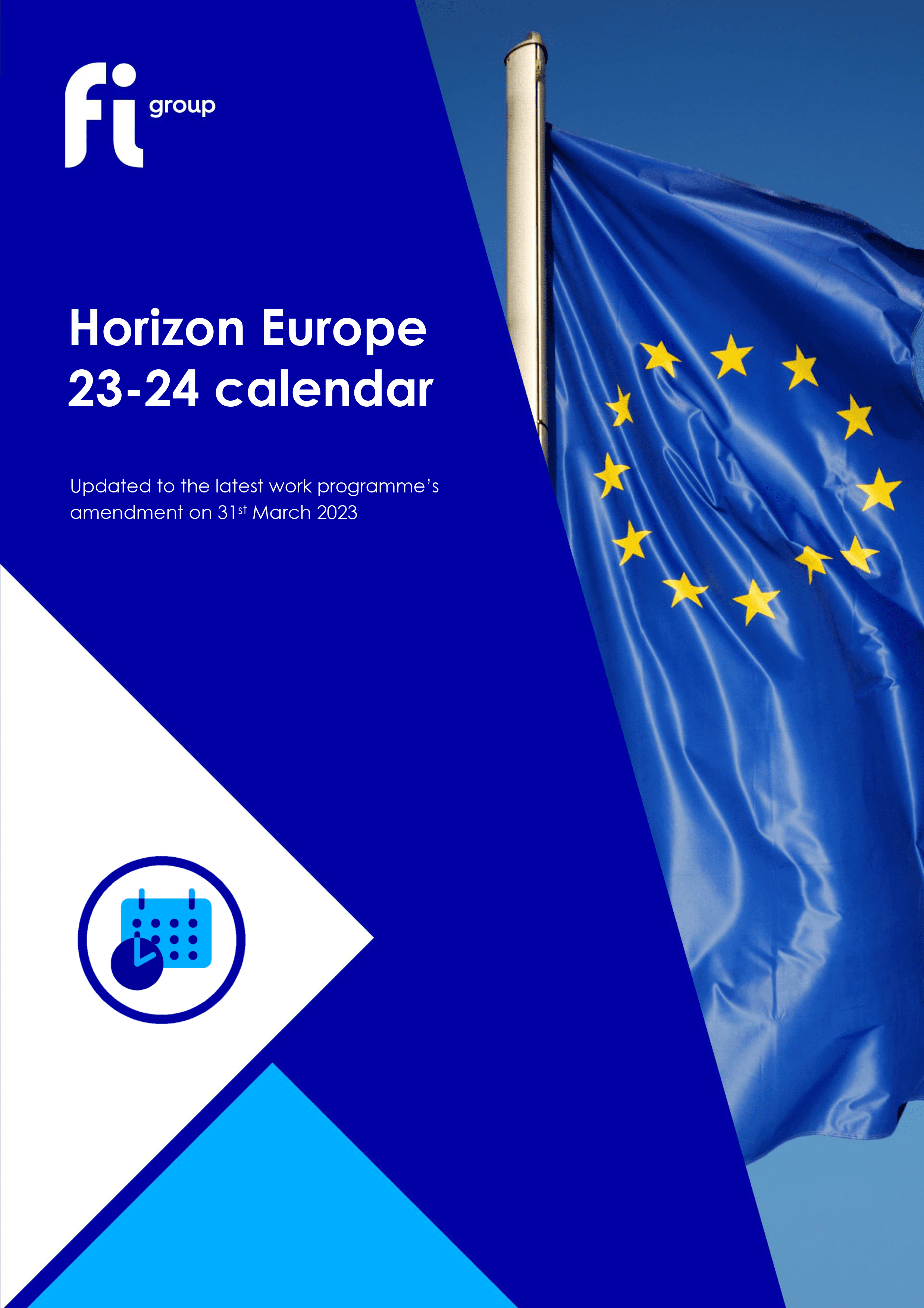 Horizon Europe 20232024 calendar FI Group Grants